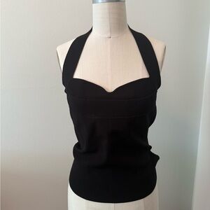 Elegant Black Halter Top
